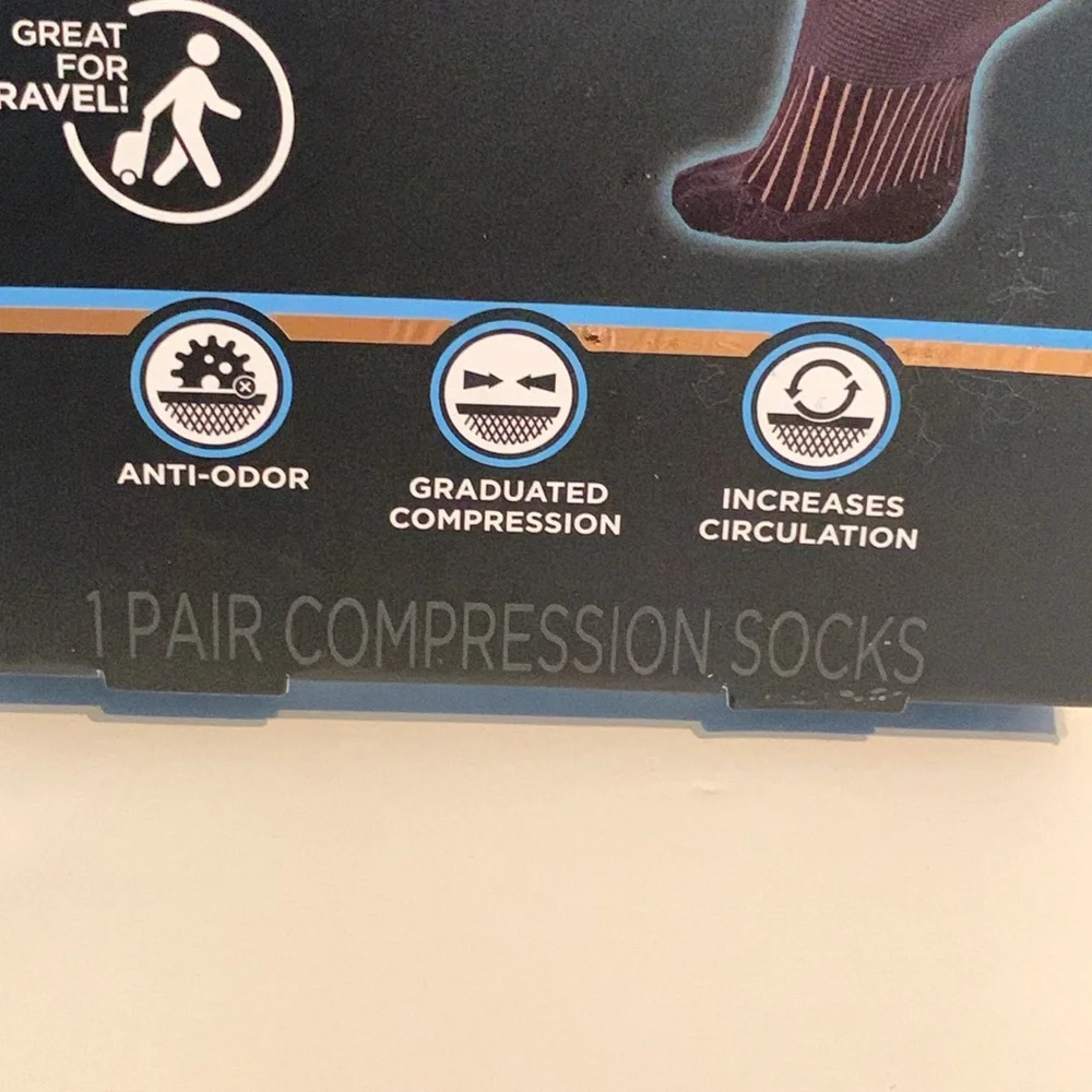 Copper Fit Unisex Energy Compression Socks 1 Pair L/XL